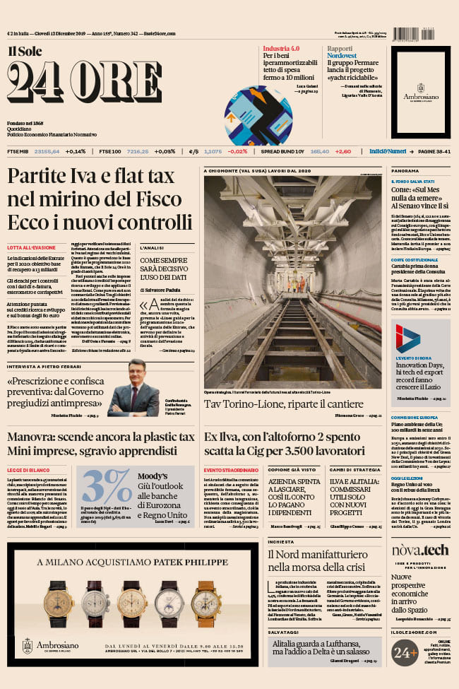 Il Sole 24 Ore — pagina 1