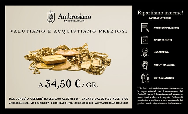 Compro Oro, Argento, Orologi di Lusso, Monete a Milano - Ambrosiano Srl